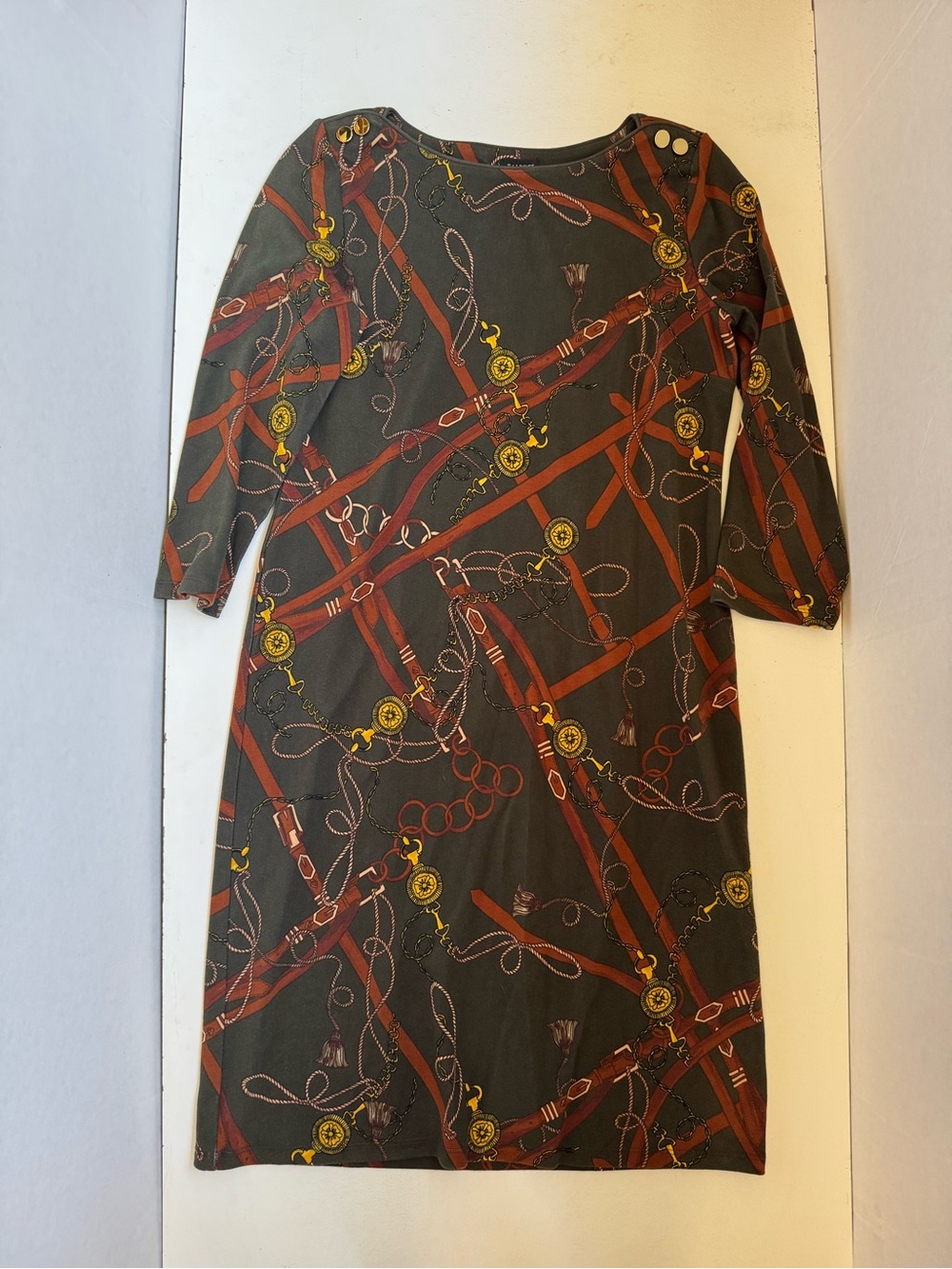 Talbots Equestrian Shift Dress size small
